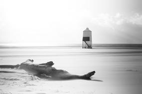 Lighthouse sand Black And White