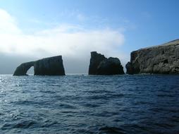 view of the rocky coast of Anacapa island