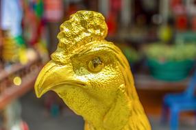 Thailand gold bird statue