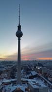 Berlin Alexanderplatz Tv Tower at sunset