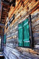 old house wooden facade