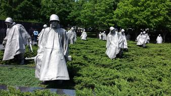 Soldiers War Monument green grass