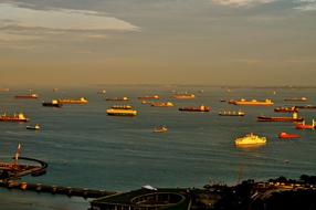 Boats Water sunset