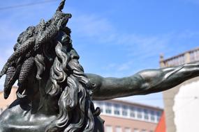 bronze sculpture in a fountain in bavaria