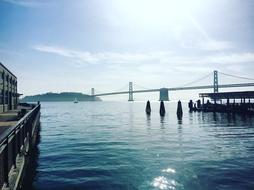 distant view of the bridge in san francisco