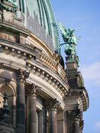statue on the dome of a cathedral in Berlin