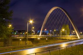 Bridge Manchester light night