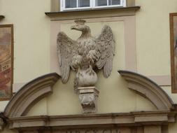 Eagle Crown Sculpture on wall