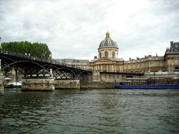 view of the seine river on the architecture of paris