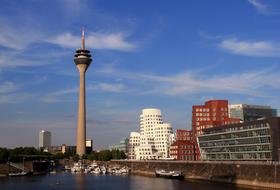 Dusseldorf Media Harbour Rhine Tv tower