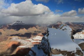 landscape of Grand Canyon cliffs at Winter