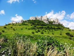 landscape of Spis Castle in Slovakia Unesco