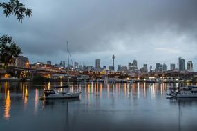 Sydney Harbour at evening, australia