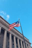 American flag at Lafayette Square, Washington