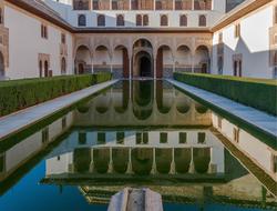 swimming pool near the building of the mosque