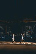 Architecture Building and people crossing street