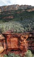 Beautiful and colorful Native American ruins with plants, in Sedona, Arizona, America