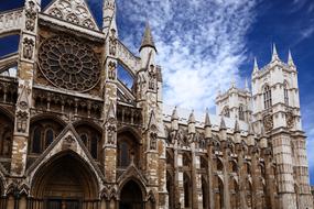 palace with a facade and spiers in London