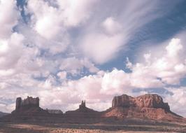 landscape of Monument Valley Sandstone Buttes