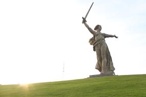 Monument Motherland on Grass