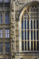 large windows on a landmark in london