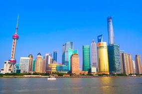 towers on waterside, City Skyline, china, Shanghai