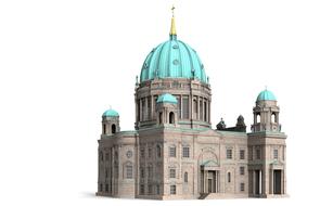 berlin dom cathedral architecture as 3d illustration