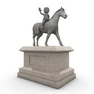 statue to rider as a 3d model