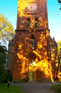 chapel in golden evening light