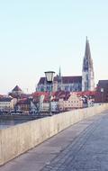 bridge on the Danube river in germany