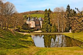 landscape of Castle Chatelux Yonne