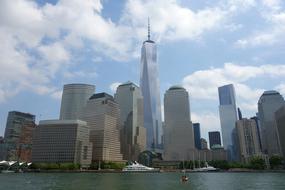 World Trade in New York Skyline