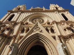 church building in the gothic style against the sky