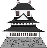 cartoon history japanese castle