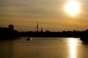 Alster Hanseatic Hamburg Skyline