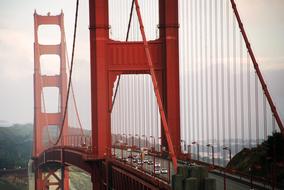 traffic on Golden Gate Bridge, usa, california, san francisco