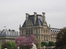 historical center of city at spring, France, Paris