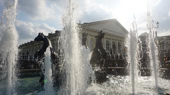 Russian water fountain and domes