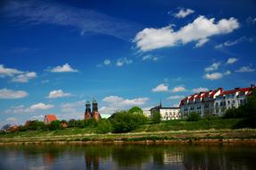 Historical architecture and River in City