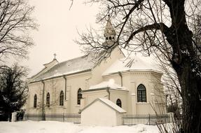 Church at Winter in Poland