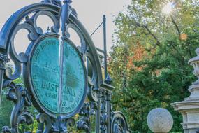 Landmark Post at autumn