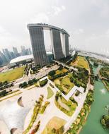 bird's eye view of the architecture of a modern city