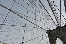 bridge structure in brooklyn close up