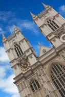 cathedral with towers in gothic style