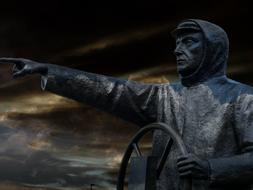 Fishermen Helmsman Coxswain statue