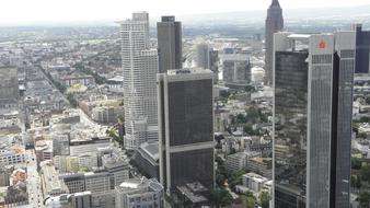 skyscrapers in cityscape in frankfurt