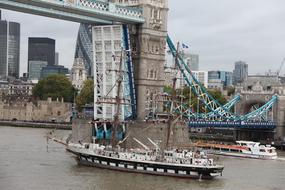 Tall Ship Tower Bridge River