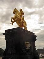 Golden Reiter Frederick The Strong statue