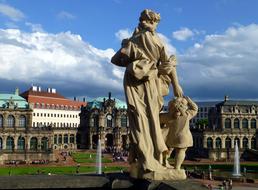 statue in the historic center of dresden