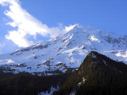 snow capped mountains in washington